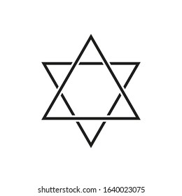 vector icon, esoteric pentagram symbol