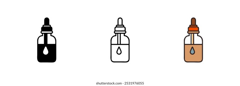 Vector icon of an essential oil bottle, symbolizing aromatherapy and relaxation.