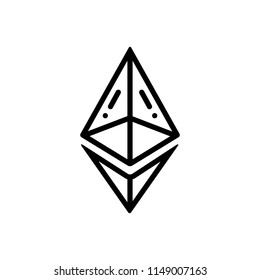 Vector icon for ethereum coin