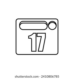 Icono del vector para el día de evento 17