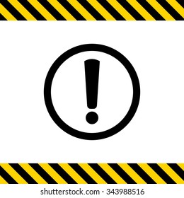 Vector icon of exclamation mark in circle