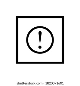 Vector icon of an exclamation mark. Warning symbol.