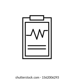 Vector icon of experimental results with a white background
