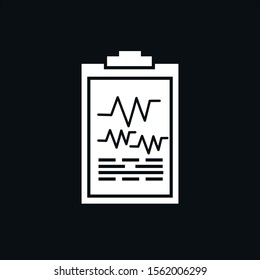 Vector icon of experimental results with a white background
