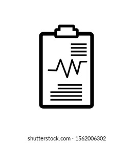 Vector icon of experimental results with a white background
