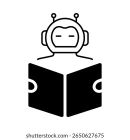Vector icon of Explainability – Puzzle Piece Representing Clarity in AI Models and Decisions. Black Outline. Vector illustration.
