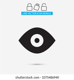 Vector icon eye 10 EPS