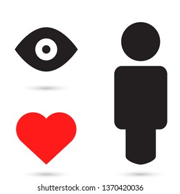 Vector icon eye 10 EPS