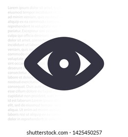 Vector icon eye 10 EPS . Lorem Ipsum Illustration design