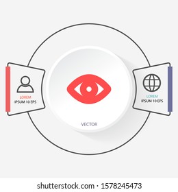 Vector icon eye 10 EPS . Lorem Ipsum Illustration design