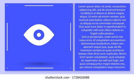 Vector icon eye 10 EPS . Lorem Ipsum Illustration design