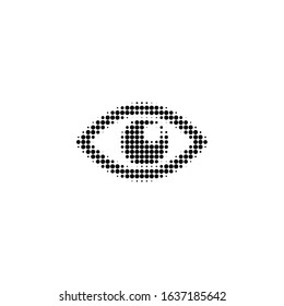  vector icon Eye in halftone