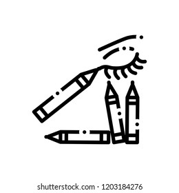 Vector icon for eyeliner