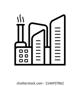 Vector icon for factory