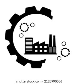 Vector icon, factory logo, factory logo. Industrial facility.