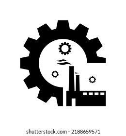 Vector icon, factory logo, factory logo. Industrial facility.