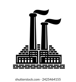 Vector icon, factory logo, factory logo. Industrial facility.	