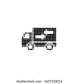  Vector icon fast delivery in halftone