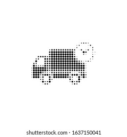  Vector icon fast delivery in halftone