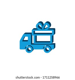 Vector icon fast delivery
isometric. 3d  sign isolated on white background.