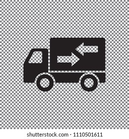 Vector icon fast delivery on a transparent background
