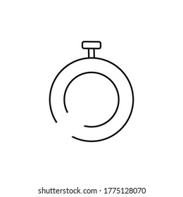 Vector icon fast time, timer. Vector illustration of the deadline icon