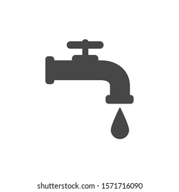 Vector icon faucet, design illustration for web c faucet. Flat style faucet.