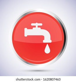 Vector icon faucet, design illustration for web c faucet. Flat style faucet.