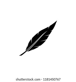 Vector icon feather isolated on white background