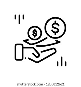 Vector icon for fees