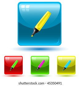vector icon of felt pen