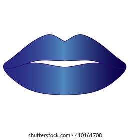 Vector icon of female lips 