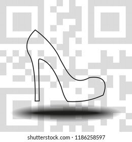 Vector icon female shoes