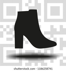 Vector icon female shoes