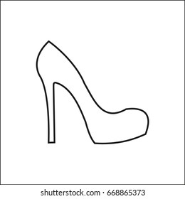 Vector icon female shoes