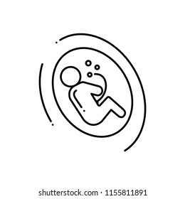 Vector icon for fetus