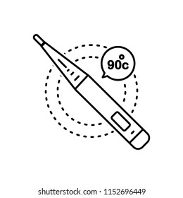 Vector icon for fever  