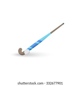 vector icon of field hockey with a ball  and hockey-stick in a flat style