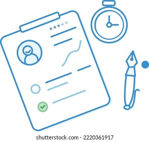 Vector icon file checklist statistics