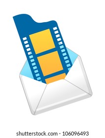 Vektorsymbol-Film und -Umschlag