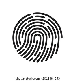 Vector icon fingerprint. Biometric password human.