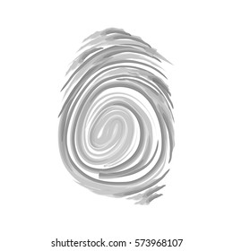 Vector icon. Fingerprint. Isolated illustration. Watercolor pattern 