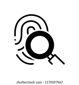 Vector icon for fingerprint scan