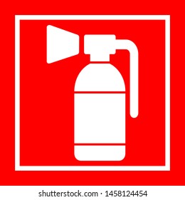 Vector Icon of fire extinguisher. Illustration Symbol of fire protection. Sign firefighting.