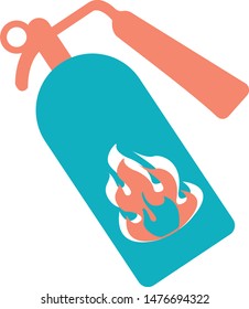 Vector Icon of fire extinguisher Illustration Symbol of fire protection Sign firefighting