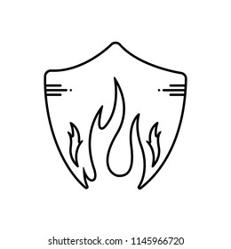 Vector icon for  fire flame