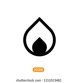 Vector Icon of Fire. Heat Symbol