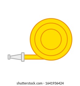 vector icon, of firefighter hose on white background