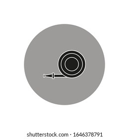 icono vectorial, de la manguera del bombero en fondo blanco