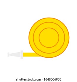 icono vectorial, de la manguera del bombero en fondo blanco